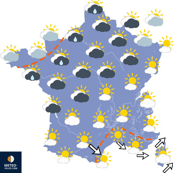 Carte de température France