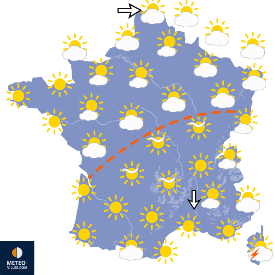 Carte de température France