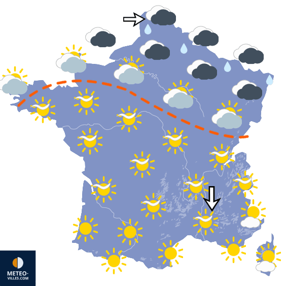 Carte de température France