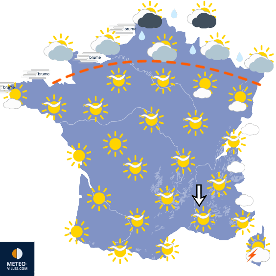 Carte de température France