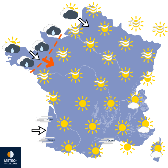Carte de température France