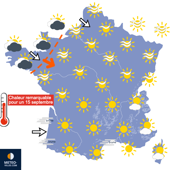 Carte de température France