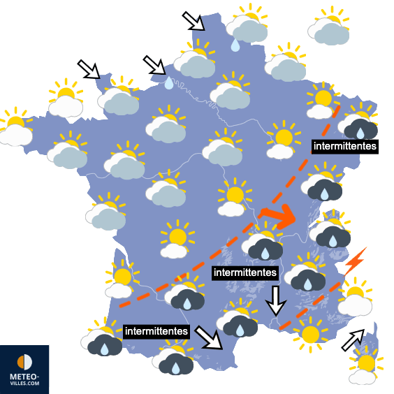 Carte de température France