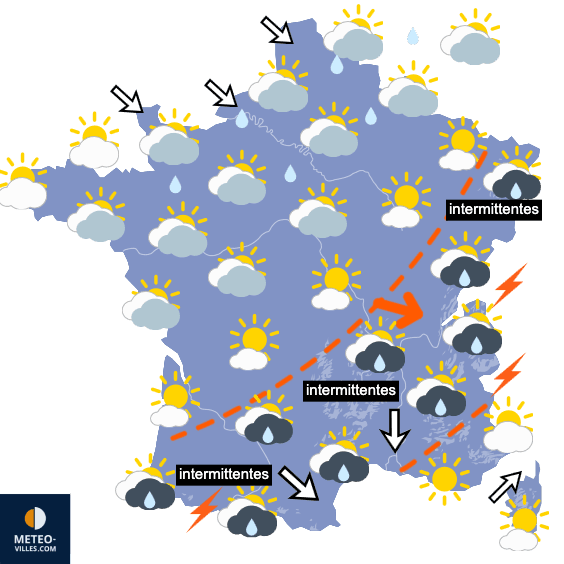 Carte de température France
