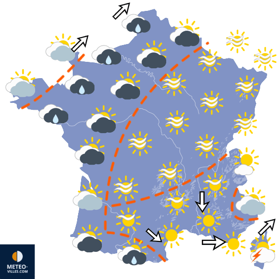 Carte de température France