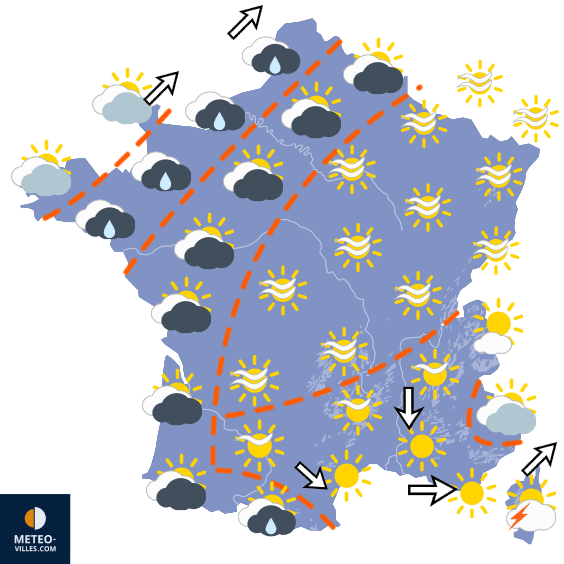 Carte de température France