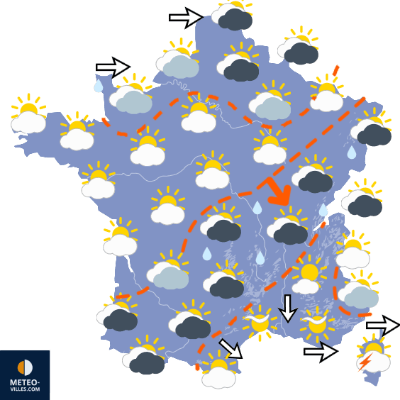 Carte de température France