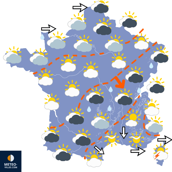 Carte de température France