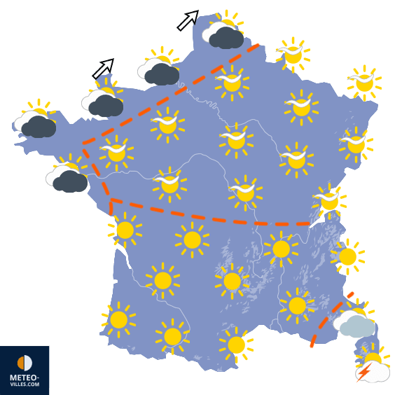 Carte de température France