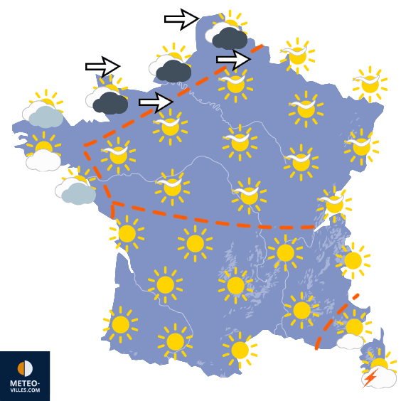 Carte de température France