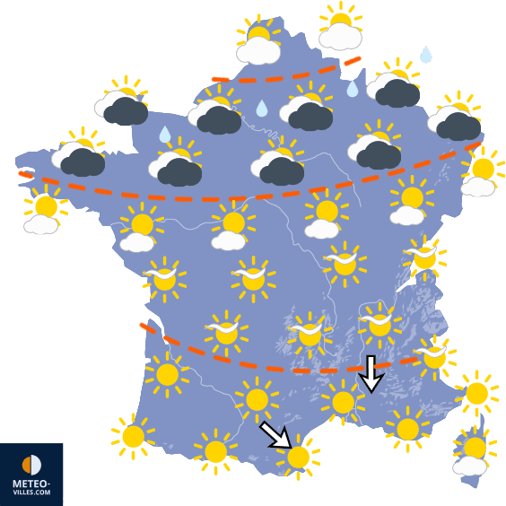 Carte de température France