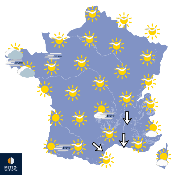 Carte de température France
