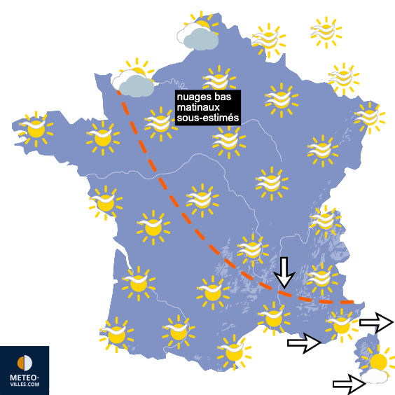 Carte de température France
