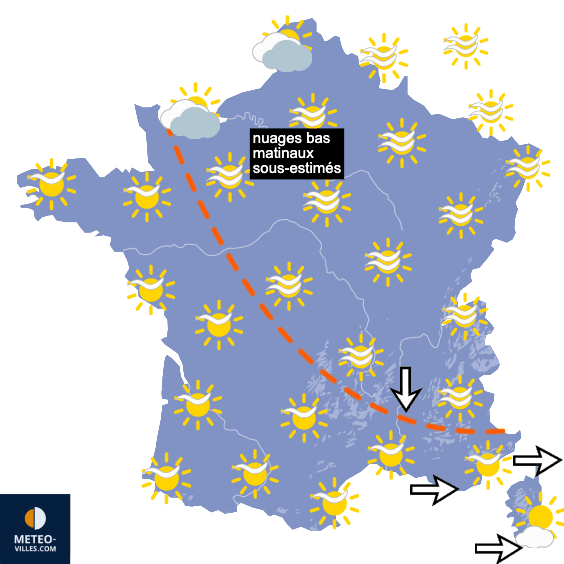 Carte de température France