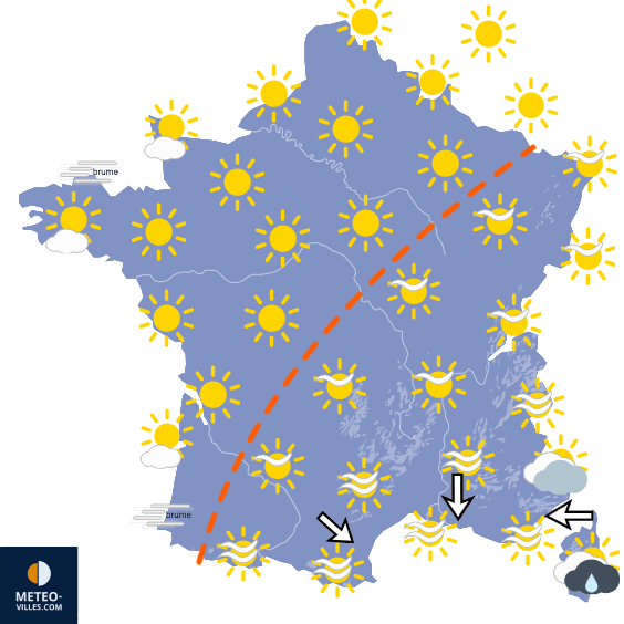 Carte de température France