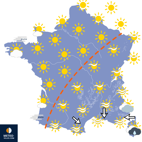 Carte de température France