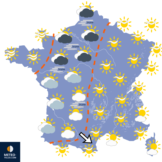 Carte de température France