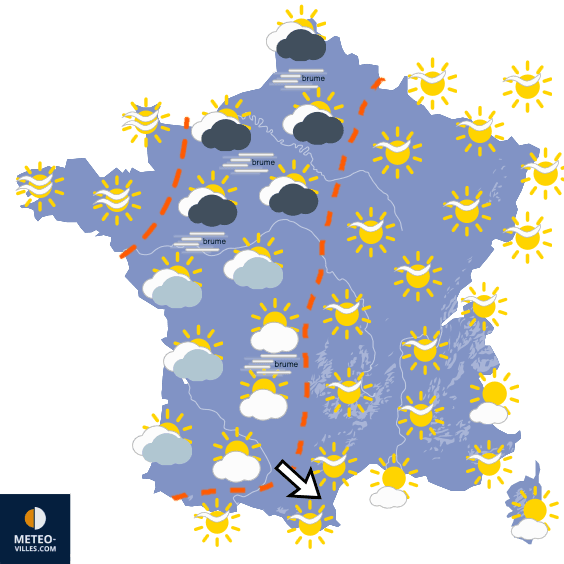 Carte de température France