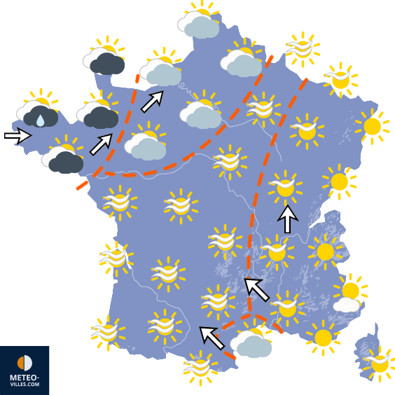 Carte de température France
