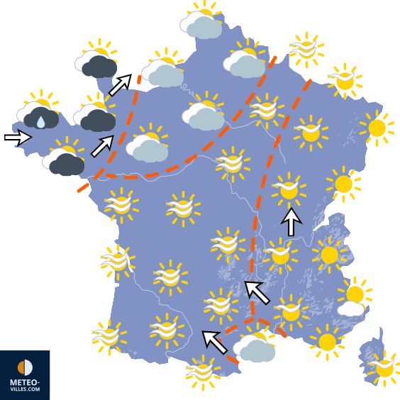 Carte de température France