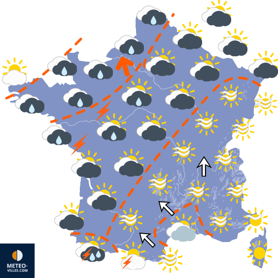 Carte de température France