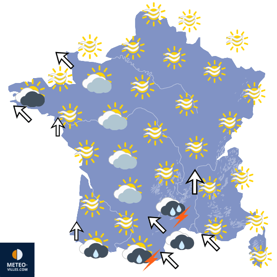 Carte de température France