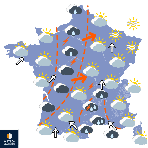 Carte de température France