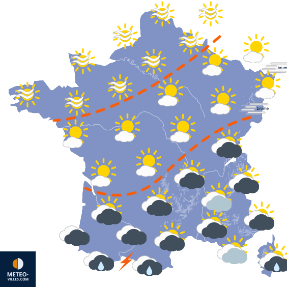 Carte de température France