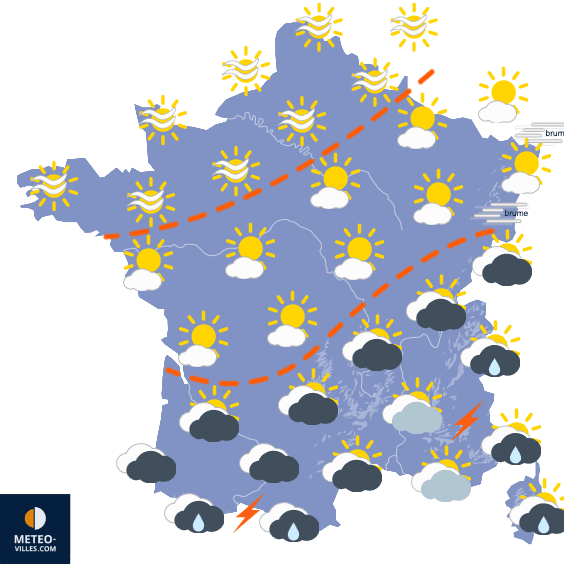 Carte de température France