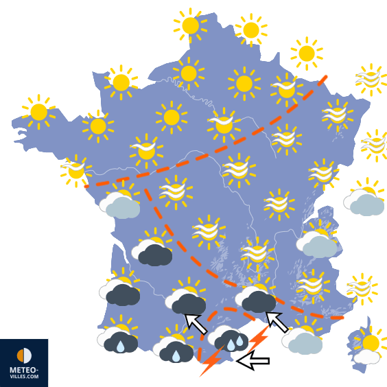 Carte de température France