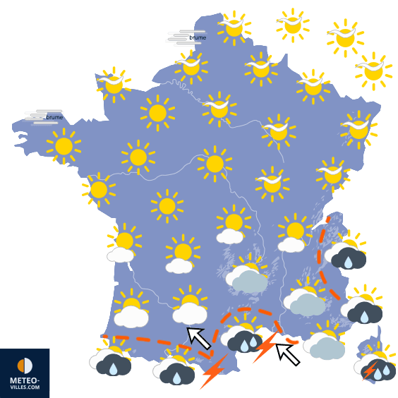 Carte de température France
