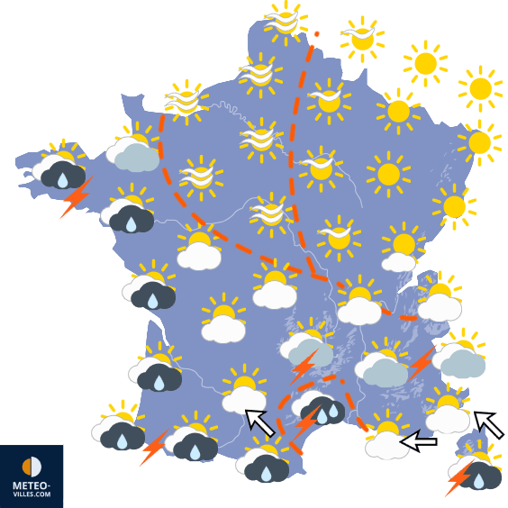 Carte de température France