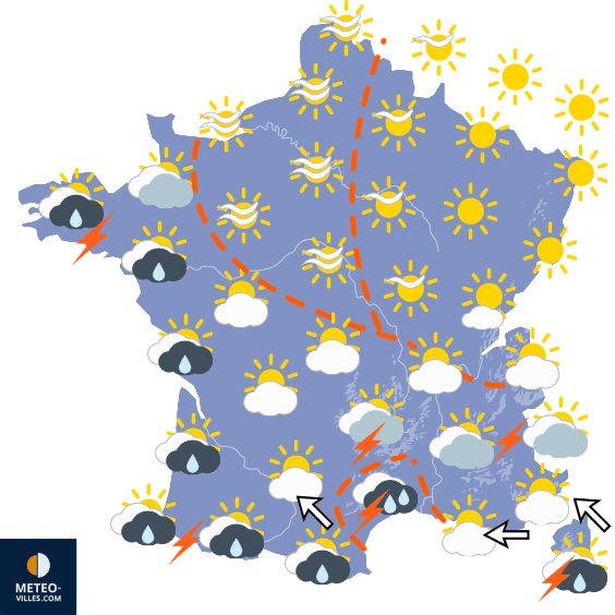 Carte de température France