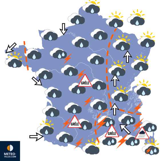 Carte de température France