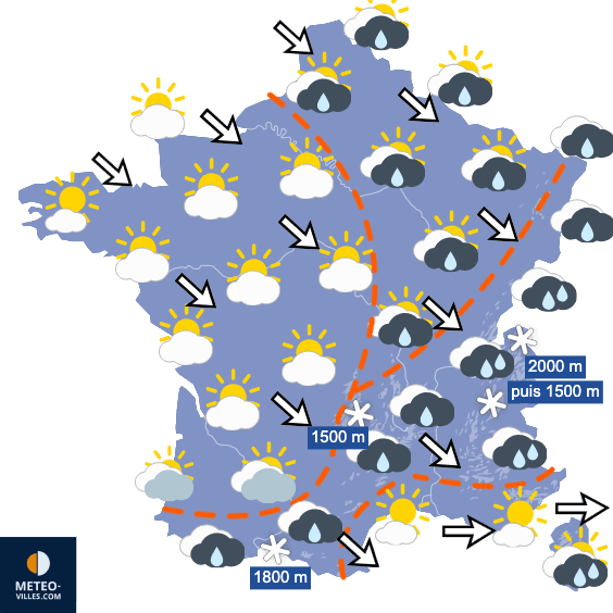 Carte de température France