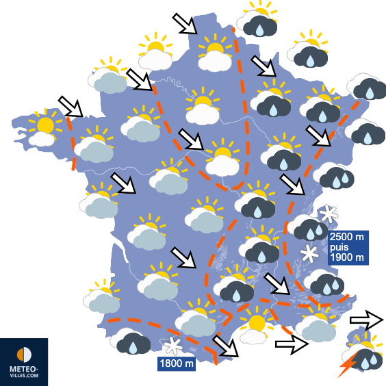 Carte de température France