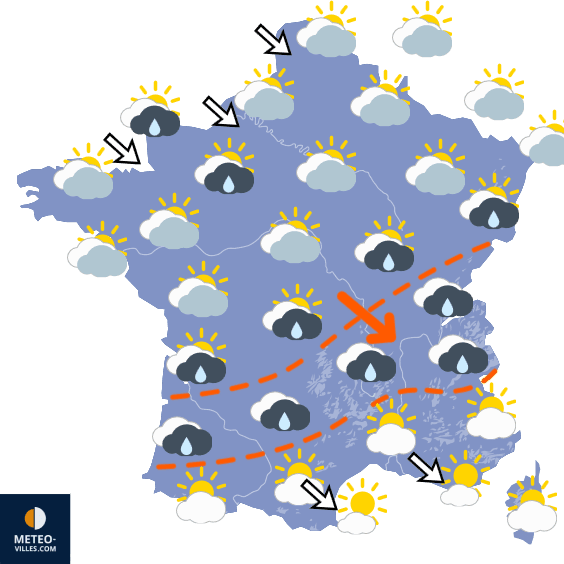 Carte de température France