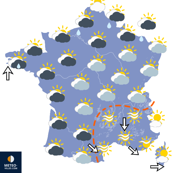 Carte de température France