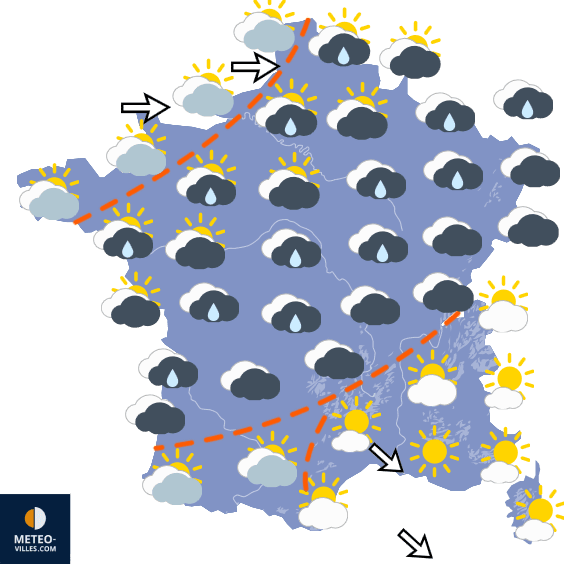 Carte de température France