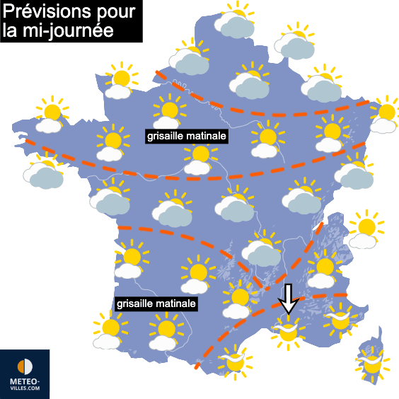 Carte de température France