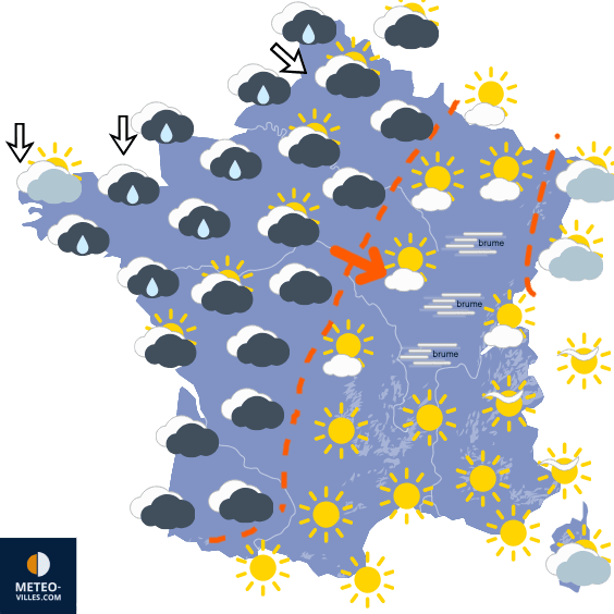 Carte de température France