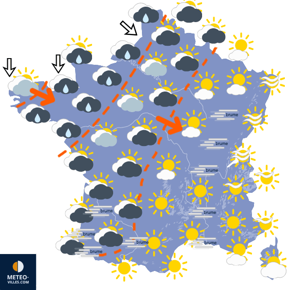 Carte de température France
