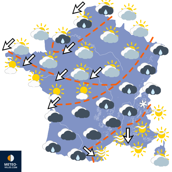 Carte de température France