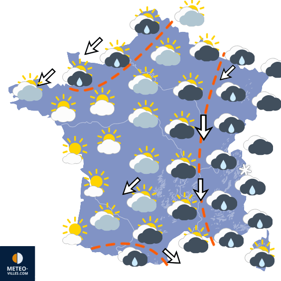 Carte de température France