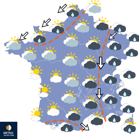Carte de température France