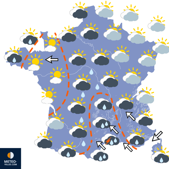 Carte de température France