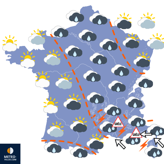 Carte de température France