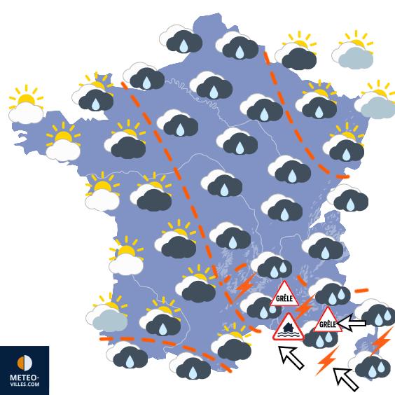 Carte de température France