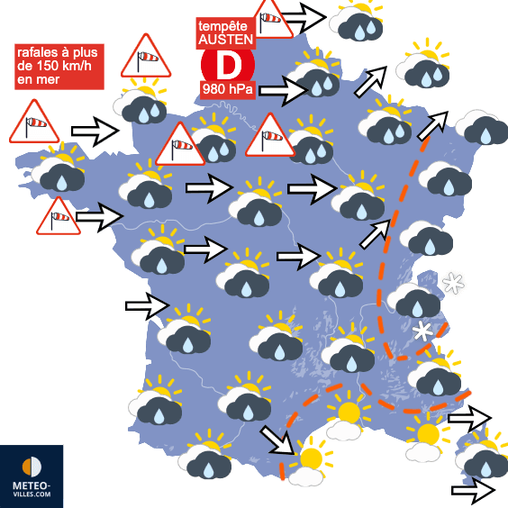 Carte de température France