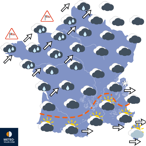 Carte de température France